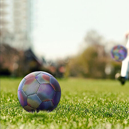 PROFESYONEL FOSFORLU IŞIK YANSITICILI 1. KALİTE 5 NUMARA FUTBOL TOPU POMPA DAHİL