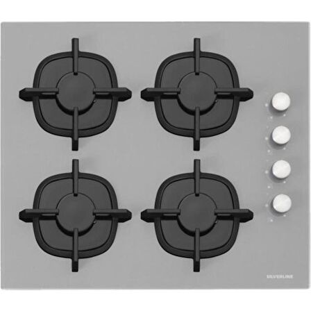 Silverline BO6502S02 - CS5343S01 - 3457 Soho 60 Gri Cam Ankastre Set