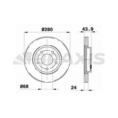 Nissan On Fren Aynası Havalı Nissan Juke 1.5 DCI 1.6 10-> Pulsar 14-> (280x5) - Braxıs Ae0260