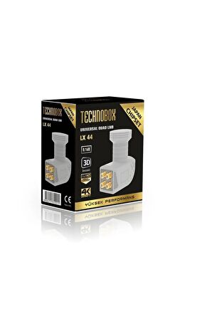 Technobox Lx-44 4'lü Lnb Quat Japan Chıpset 3d Ve 4k Yayınlarına Uygundur