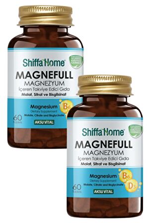 Magnefull Magnezyum Malat Sitrat Bisglisinat 60 Tablet X 2 Adet