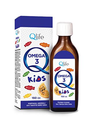 Qlife Omega 3 Kids Portakallı Şurup 150 cc