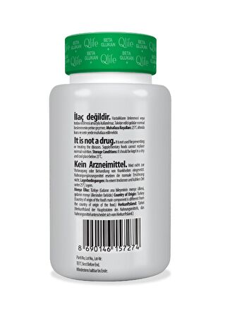 Qlife Beta Glukan Vitamin C - Çinko - Kara Mürver 30 Kapsül