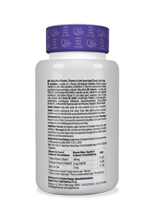 Qlife Tripple Effect Vitamin D + Vitamin C + Çinko 60 Kapsül