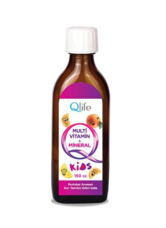 Qlife Multivitamin + Mineral Kids Şurup 150 cc