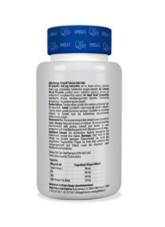 Qlife Omega 3 1200 Mg 60 Kapsül