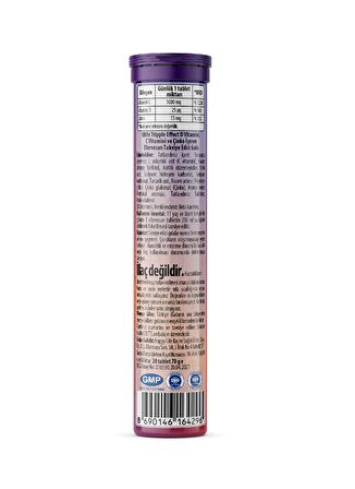Qlife Tripple Effect D Vitamini + C Vitamini + Çinko 20 Efervesan Tablet