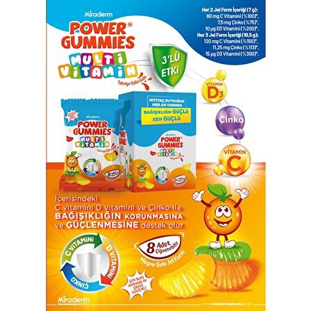 Miraderm Power Gummies Multi Vitamin 64 Jel