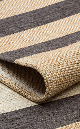 Eko Brooklyn Hasır Görünümlü Kaymaz Renkli Dokuma Modern Kilim BRK14