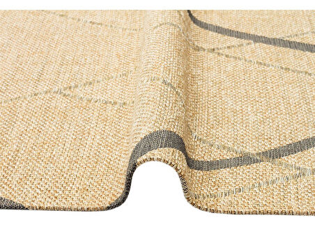 Eko Brooklyn Hasır Görünümlü Kaymaz Renkli Dokuma Modern Kilim BRK05