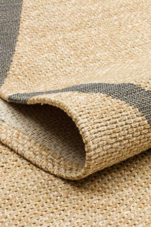 Eko Brooklyn Hasır Görünümlü Kaymaz Renkli Dokuma Modern Kilim BRK05