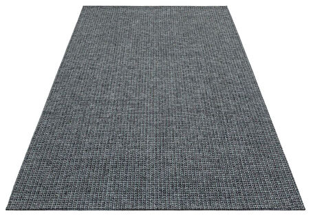 Eko Brooklyn Hasır Görünümlü Kaymaz Dokuma Modern Kilim BRK01 Antrasit