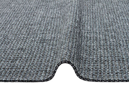 Eko Brooklyn Hasır Görünümlü Kaymaz Dokuma Modern Kilim BRK01 Antrasit