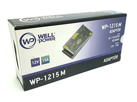 WellPower 12Volt 15Amper Adaptör Metal Kasa