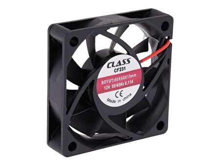 Class 60x60x15mm DC 12Volt Fan - 1Adet
