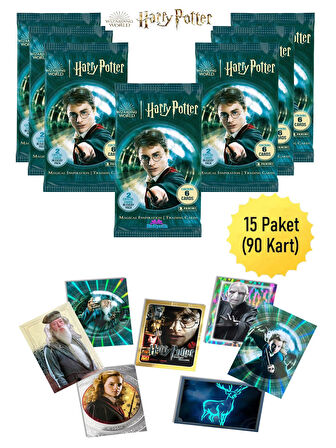 Panini Harry Potter Oyun Kartları Magical Inspiration Trading Card 15 Paket (90 Kart)