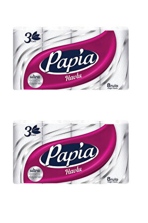 3 Katlu Rulo Havlu 8 Li X 2 Paket