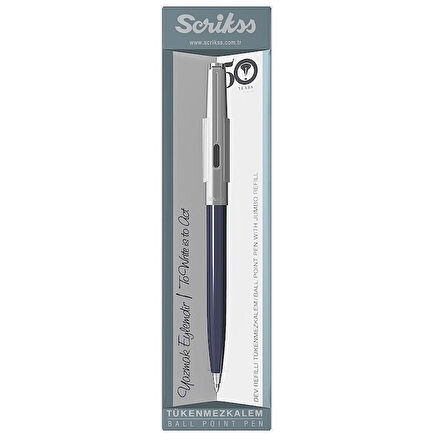 Scrikss Ball Point Lacivert Tükenmez Kalem 77