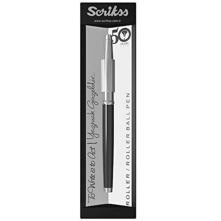 Scrikss Roller Kalem 800 Siyah Yarı Krom