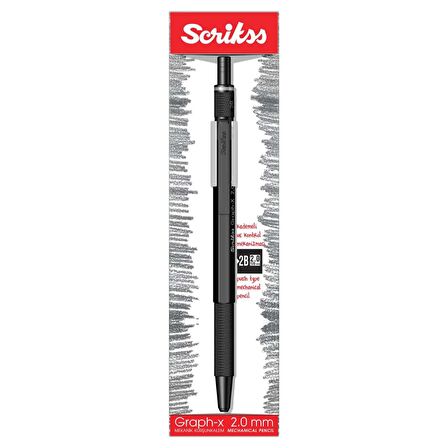 Scrikss Graph-X Metal Versatil Kalem 2.0 Mm Siyah