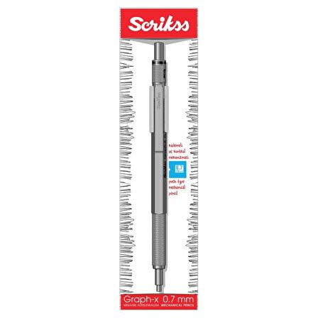 Scrikss Graph-X Metal Versatil Kalem 2.0 Mm Kurşun Gri