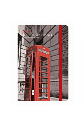  NoteLook Red Telephone Booth Defter A6 Çizgili