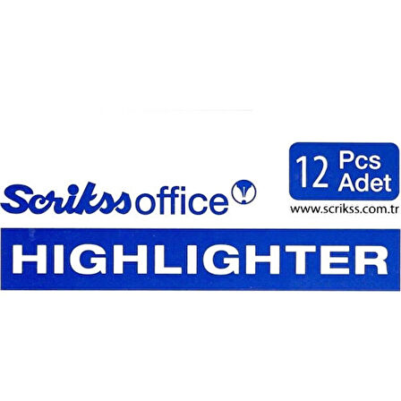 Scrikss Office Sh712 Fosforlu Kalem - Yeşil (12 Adet)