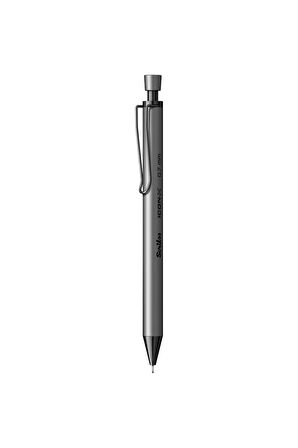 Scrikss Icon-X 0.7 mm Mekanik Kurşun Kalem Metal Gövde, Ergonomik Tutuş, Tepeden Basmalı Mekanizma (Antrasit)