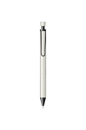 Scrikss Icon-X 0.7 mm Mekanik Kurşun Kalem Metal Gövde, Ergonomik Tutuş, Tepeden Basmalı Mekanizma (Beyaz)