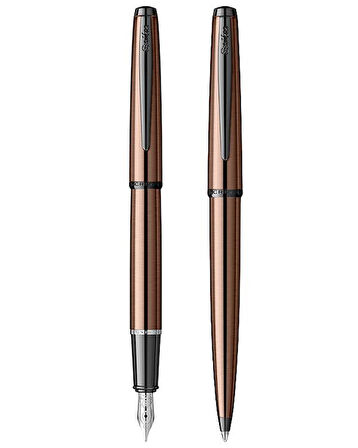Scrikss Metropolis Dolma Kalem ve Tükenmez Kalem Takımı M Uç Rose 78MR