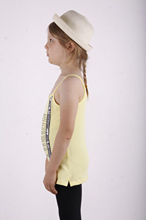 Toontoy Kız Çocuk Illusion Baskılı Şerit Aksesuarlı Atlet