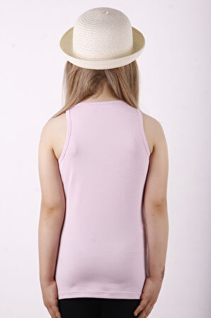 Toontoy Kız Çocuk Omuz Şerit Aksesuarlı Atlet