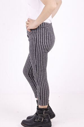 Toontoy Kız Çocuk Kare Desenli Beli Lastikli Eşofman Alt