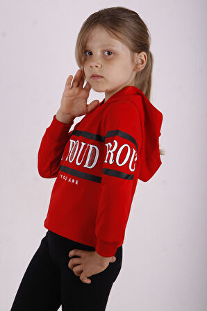 Toontoy Kız Çocuk Be Proud Baskılı Sweatshirt