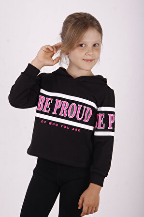 Toontoy Kız Çocuk Be Proud Baskılı Sweatshirt