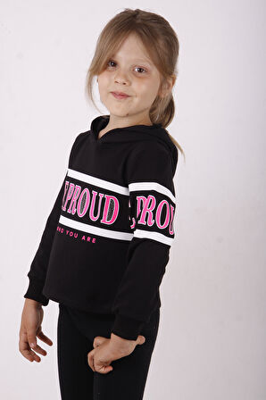 Toontoy Kız Çocuk Be Proud Baskılı Sweatshirt
