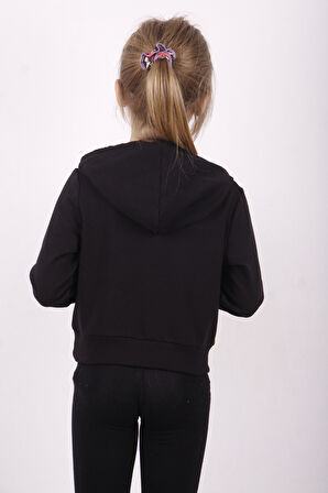 Toontoy Kız Çocuk Dance Baskılı Kapüşonlu Sweatshirt