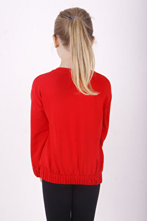 Toontoy Kız Çocuk You Wish Baskılı Sweatshirt