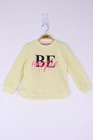 Toontoy Kız Çocuk Be Baskılı Sweatshirt 