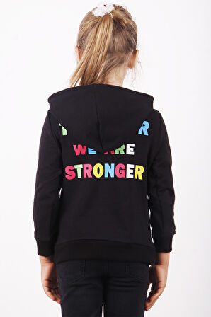 Toontoy Kız Çocuk Stronger Baskılı Sweatshirt 