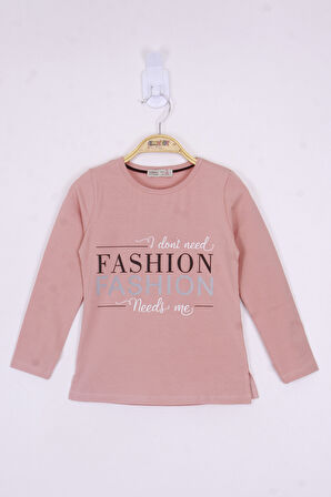 Toontoy Kız Çocuk Fashion Baskılı Tişört