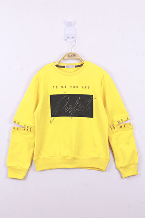 Toontoy Kız Çocuk Perfect Taş İşlemeli Sweatshirt 