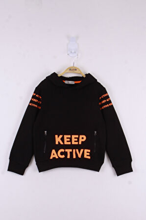 Toontoy Erkek Çocuk Keep Active Baskılı Sweatshirt