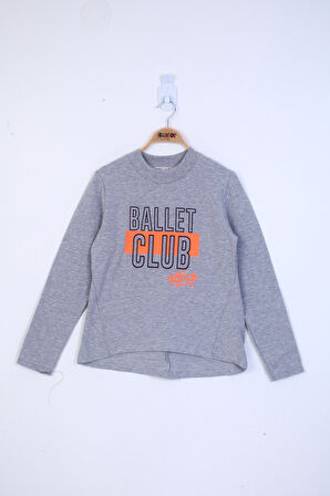 Toontoy Kız Çocuk Ballet Club Baskılı Sweatshirt 