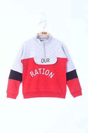 Toontoy Erkek Çocuk Ration Baskılı Sweatshirt
