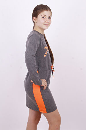 Toontoy Kız Çocuk My Dreams Baskılı Elbise