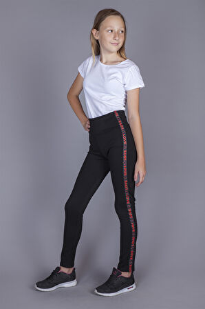 Toontoy Kız Çocuk Love Şeritli Tayt