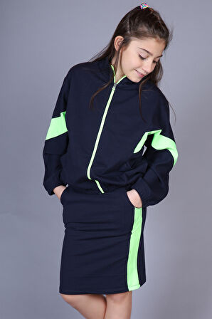 Toontoy Kız Çocuk Garnili Etekli Takım