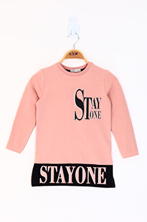 Toontoy Kız Çocuk Stay One Baskılı Tişört