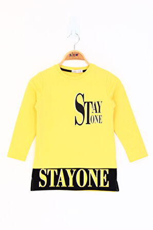 Toontoy Kız Çocuk Stay One Baskılı Tişört